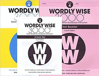 Wordly Wise 3000® 4th Edition Grade 4 SET -- Student Book, Test Booklet and Answer Key (Direct Academic Vocabulary Instruction)