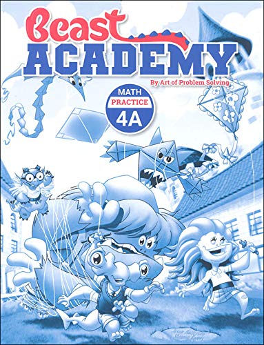 Art of Problem Solving: Beast Academy Grade 4 Practice Workbook Set (4 Books)- Practice 4A, 4B, 4C, 4D