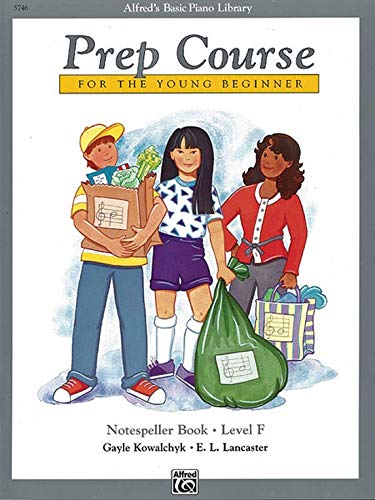 Alfred's Basic Piano Prep Course Level F Set (4 Books) - Lesson Book F, Theory Book F, Technic Book F, Notespeller Book F