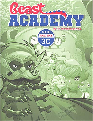 Art of Problem Solving: Beast Academy Grade 3 Practice Workbook Set (4 Books)- Practice 3A, 3B, 3C, 3D