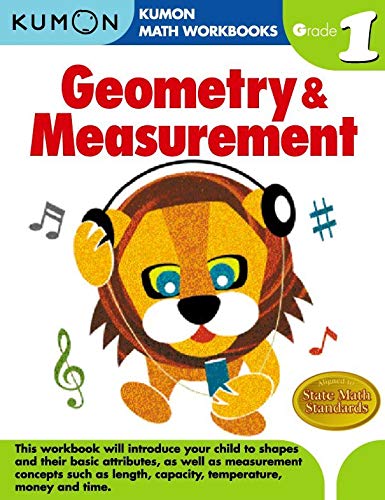 Kumon Math Workbooks Grade 1 Set (4 Books) - Addition, Subtraction, Geometry&Measurement, Word Problems