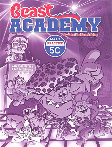 Art of Problem Solving: Beast Academy Grade 5 Complete Books Set (8 Books) - Math Guide 5A, 5B, 5C, 5D & Math Practice 5A, 5B, 5C, 5D