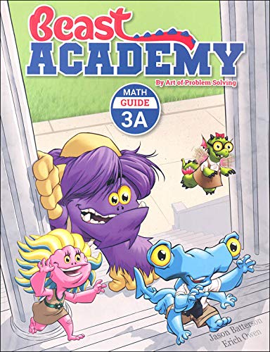 Art of Problem Solving: Beast Academy Grade 3 Complete Books Set (8 Books) - Math Guide 3A, 3B, 3C, 3D & Math Practice 3A, 3B, 3C, 3D