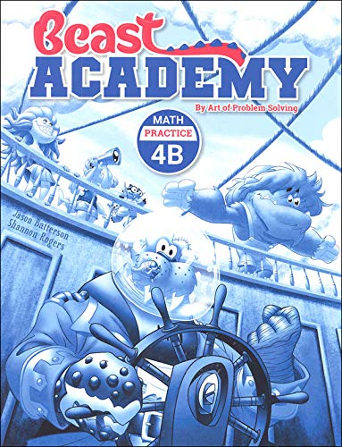 Art of Problem Solving: Beast Academy Grade 4 Complete Books Set (8 Books) - Math Guide 4A, 4B, 4C, 4D & Math Practice 4A, 4B, 4C, 4D