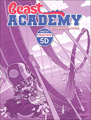 Art of Problem Solving: Beast Academy Grade 5 Complete Books Set (8 Books) - Math Guide 5A, 5B, 5C, 5D & Math Practice 5A, 5B, 5C, 5D