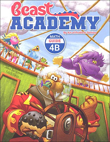 Art of Problem Solving: Beast Academy Grade 4 Complete Books Set (8 Books) - Math Guide 4A, 4B, 4C, 4D & Math Practice 4A, 4B, 4C, 4D