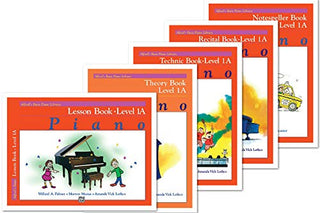 Alfred's Basic Piano Library: Level 1A Books Set (5 Books) - Lesson 1A, Theory 1A, Technic 1A, Recital 1A, Notespeller 1A