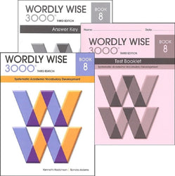 Wordly Wise 3000® 3rd Edition Grade 8 SET -- Student Book, Test Booklet and Answer Key (Systematic Academic Vocabulary Development)