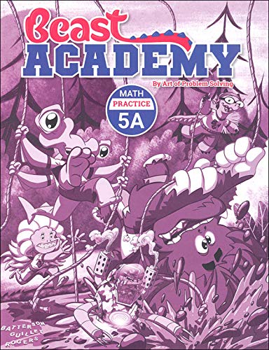 Art of Problem Solving: Beast Academy Grade 5 Practice Workbook Set (4 Books) - Practice 5A, 5B, 5C, 5D