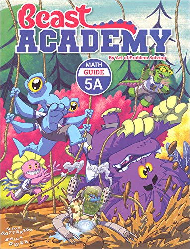 Art of Problem Solving: Beast Academy Grade 5 Complete Books Set (8 Books) - Math Guide 5A, 5B, 5C, 5D & Math Practice 5A, 5B, 5C, 5D