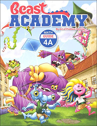 Art of Problem Solving: Beast Academy Grade 4 Complete Books Set (8 Books) - Math Guide 4A, 4B, 4C, 4D & Math Practice 4A, 4B, 4C, 4D