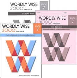 Wordly Wise 3000® 3rd Edition Grade 7 SET -- Student Book, Test Booklet and Answer Key (Systematic Academic Vocabulary Development)