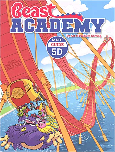 Art of Problem Solving: Beast Academy Grade 5 Complete Books Set (8 Books) - Math Guide 5A, 5B, 5C, 5D & Math Practice 5A, 5B, 5C, 5D