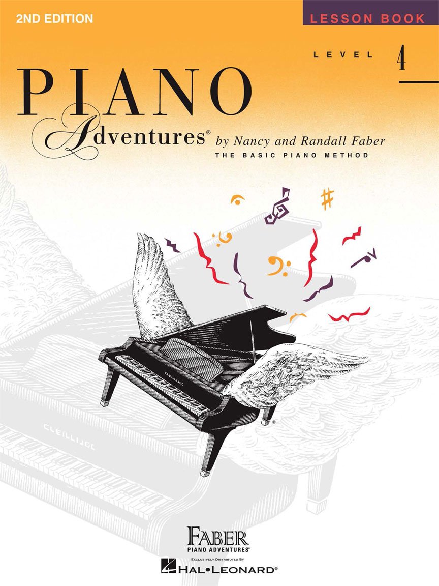 Faber Piano Adventures Level 4 Books Set (4 Books) 2nd Edition - Lesson 4, Theory 4, Technique & Artistry 4, Performance 4