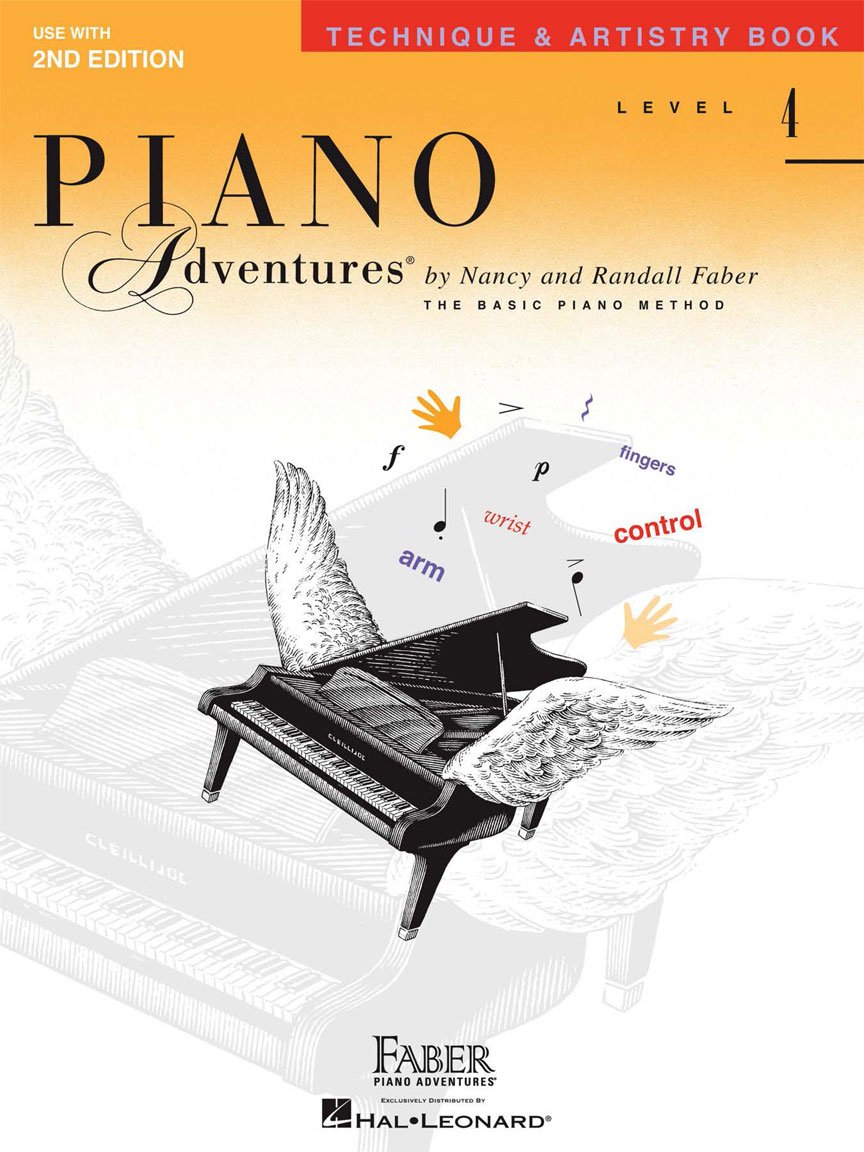 Faber Piano Adventures Level 4 Books Set (4 Books) 2nd Edition - Lesson 4, Theory 4, Technique & Artistry 4, Performance 4