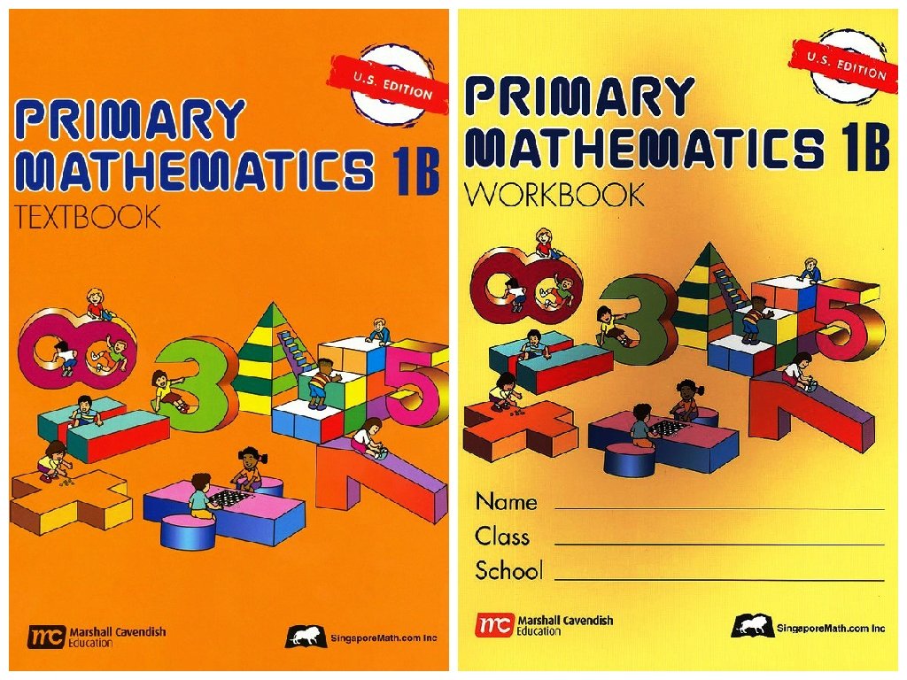Us Math Textbook Singapore Math: Primary Mathematics 1B SET--Textbook and Workbook (US ...