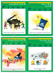 Alfred's Basic Piano Library Level 1B 4 Books Set - Lesson 1B, Theory 1B, Technic 1B, Notespeller 1B