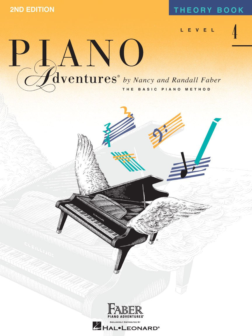 Faber Piano Adventures Level 4 Books Set (4 Books) 2nd Edition - Lesson 4, Theory 4, Technique & Artistry 4, Performance 4