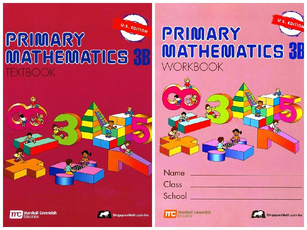 Sbte Math Book Singapore Math: Primary Mathematics 3B SET--Textbook and Workbook (US ...
