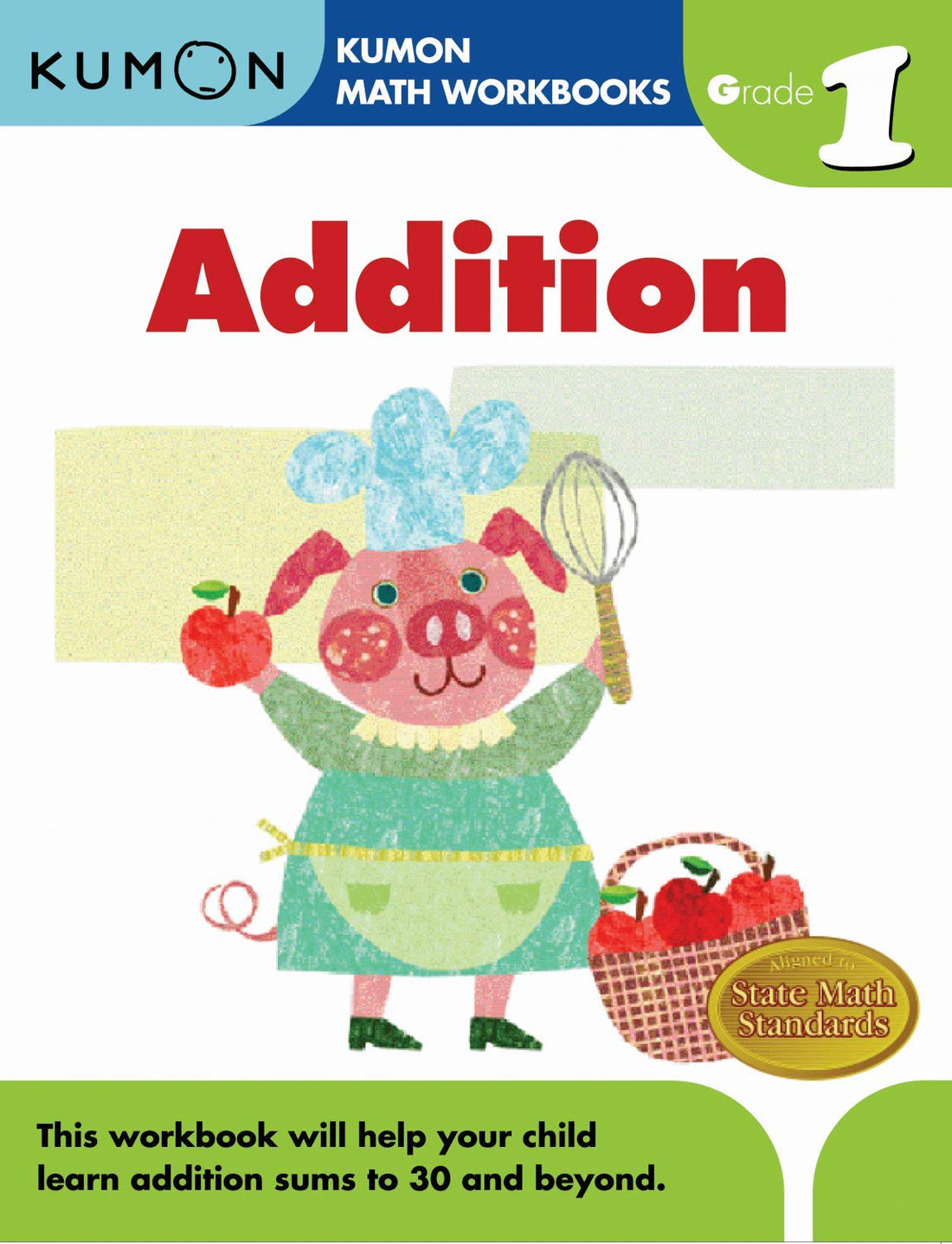 Kumon Math Workbooks Grade 1 Set (4 Books) - Addition, Subtraction, Geometry&Measurement, Word Problems
