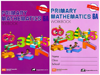Singapore Math: Primary Mathematics 6A SET--Textbook and Workbook (US Edition)