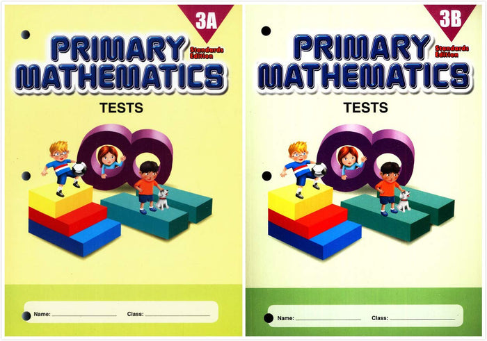 Singapore Primary Mathematics Grade 3 Tests Books Set (2 Books) - Book 3A, Book 3B (Standards Edition)