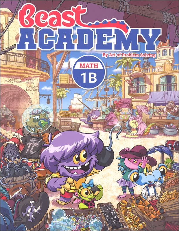 Art of Problem Solving: Beast Academy Grade 1 Math Guide and Practice (Combined Volume) Complete 4 Books Set - Math 1A, Math 1B, Math 1C, Math 1D