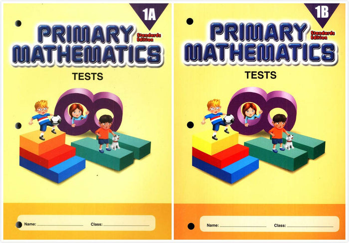 Singapore Primary Mathematics Grade 1 Tests Books Set (2 Books) - Book 1A, Book 1B (Standards Edition)