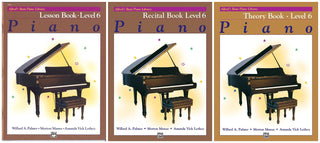 Alfred's Basic Piano Library Level 6 Books Set (3 Books): Lesson, Recital, Theory