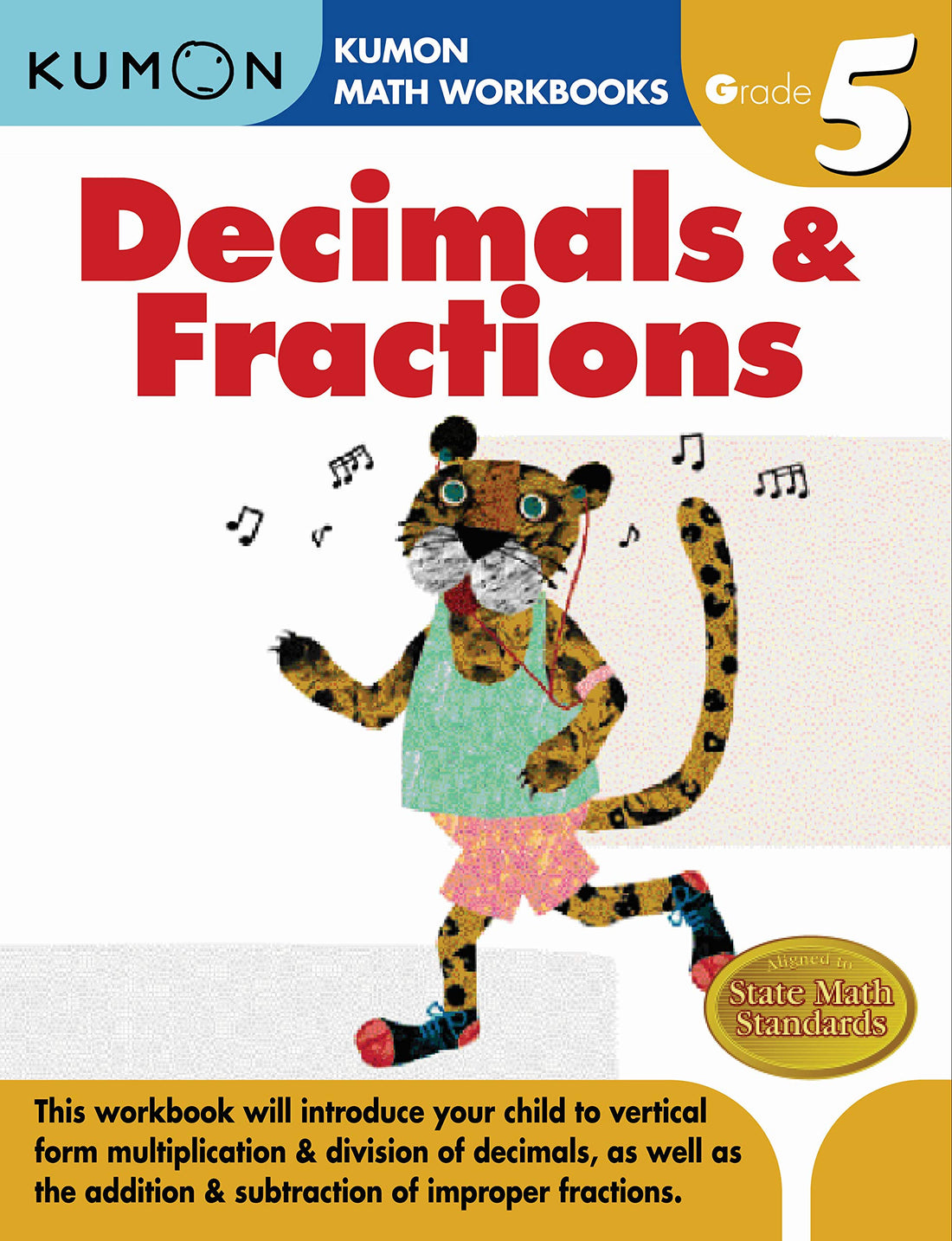 Kumon Workbooks Grade 5 Complete Set (5 Books) - Decimals&Fractions, Geometry&Measurement, Word Problems, Reading and Writing