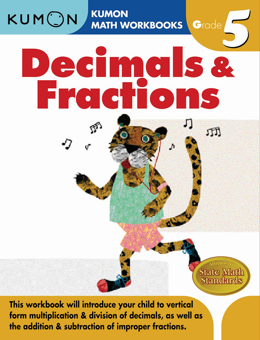 Kumon Math Workbooks Grade 5 Set (3 Books)- Decimals&Fractions, Geometry&Measurement, Word Problems