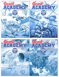 Art of Problem Solving: Beast Academy Grade 4 Practice Workbook Set (4 Books)- Practice 4A, 4B, 4C, 4D